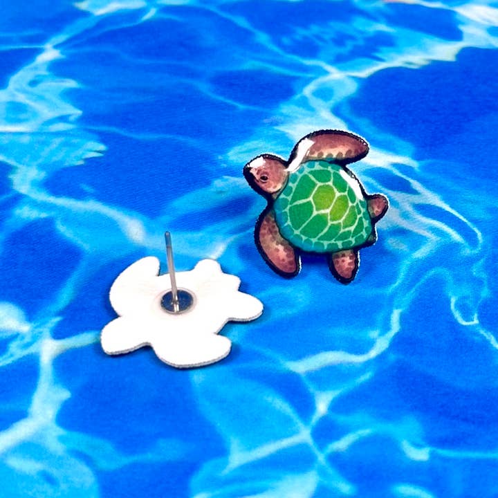 Sea Pixie Designs - Wholesale Knopjes/oorstekers - Zeeschilpad Oorbellen, Kust & Lichtgewicht3