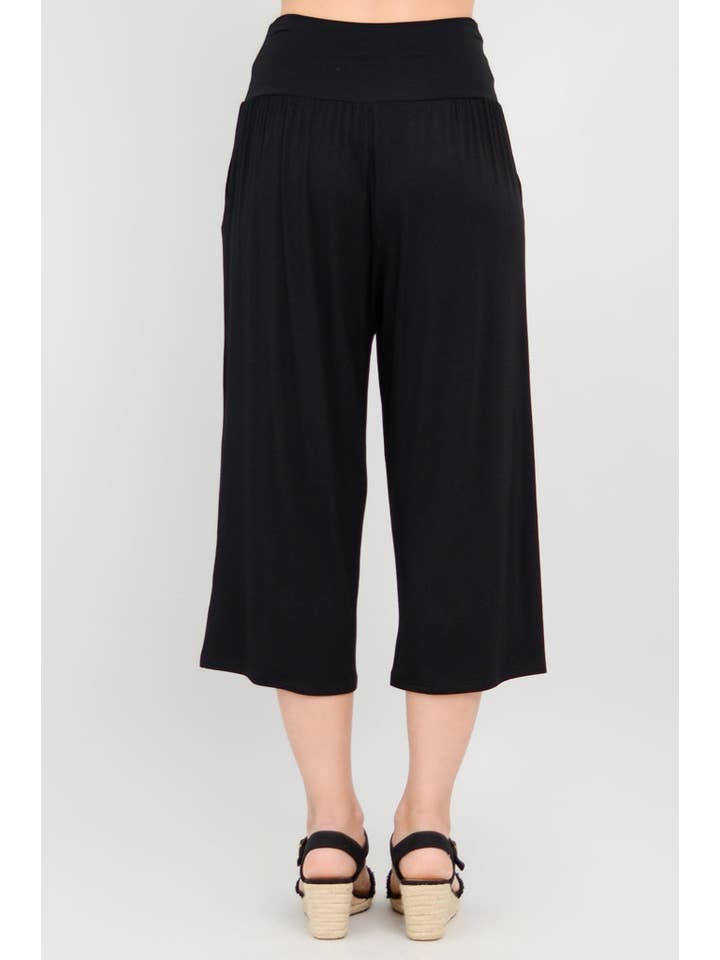 Blue Sky Clothing Co LLC - Wholesale Pants - Women's - Gaylene Capri, Black, Bamboo7