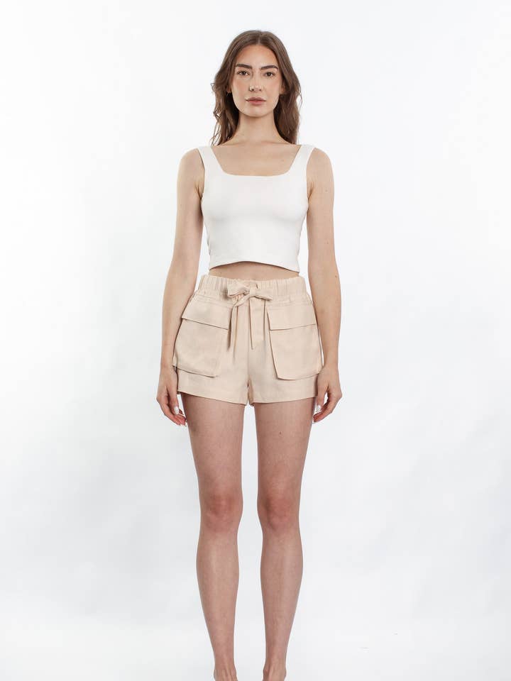 Holly Front Ties Shorts - TW4333 for wholesale by Linore Collective