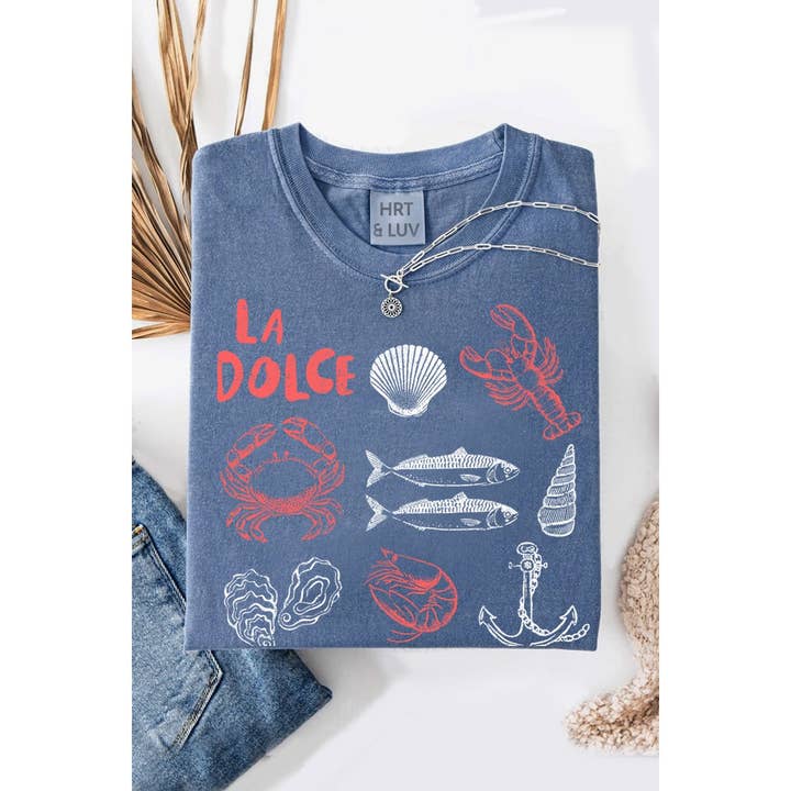 HRTandLUV - Wholesale T-Shirt (Graphic) - Women's - LA DOLCE VITA WASHED GRAPHIC TEE4