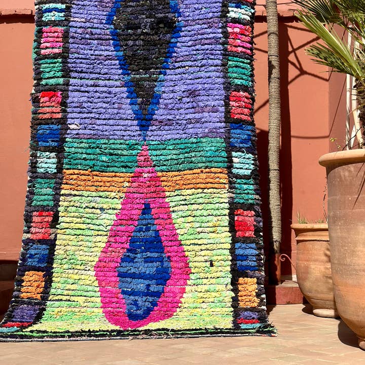 SOUK in the CITY - Wholesale Vloerkleed - NEON Boucherouite vloerkleed 2,50 m x 1,20 m