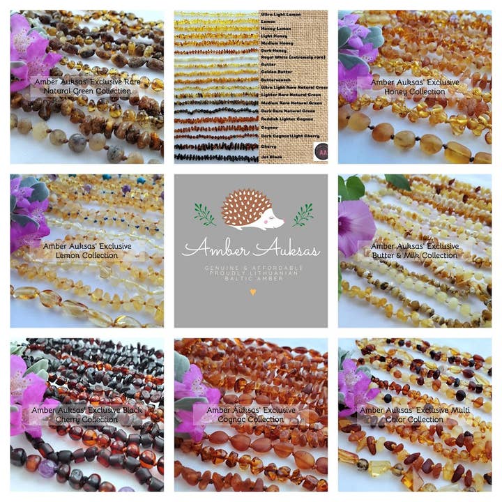 Amber Auksas - Wholesale Beaded Bracelet - Polished Firey Honey Baltic Amber Bracelet w/ Tag Cert GIA10