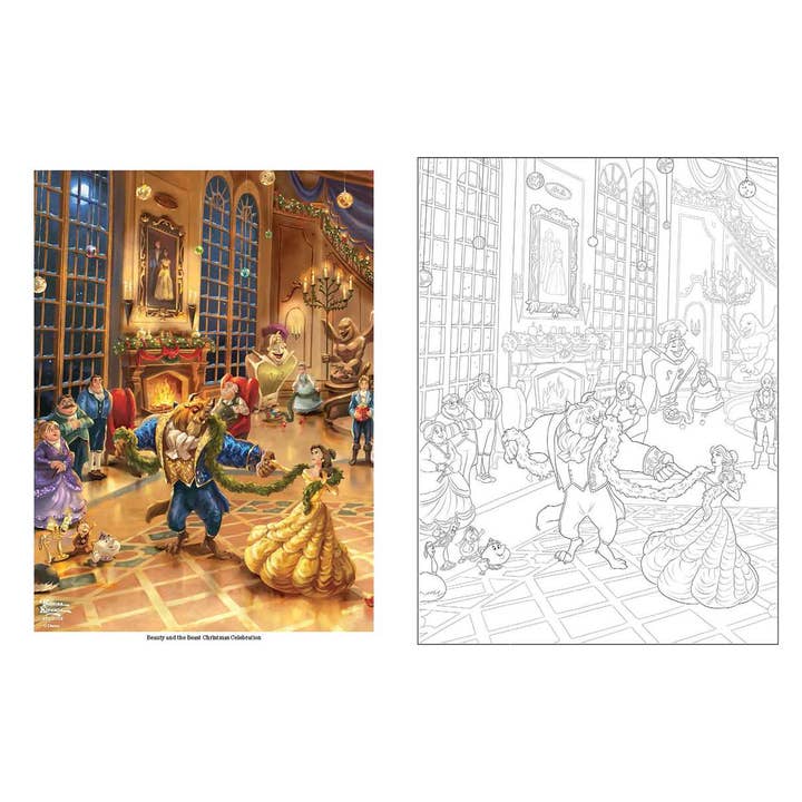 Simon & Schuster - Wholesale Coloring Book - Adult - Disney Dreams Collection Thomas Kinkade Studios Celebrations Coloring Book by Thomas Kinkade Studios