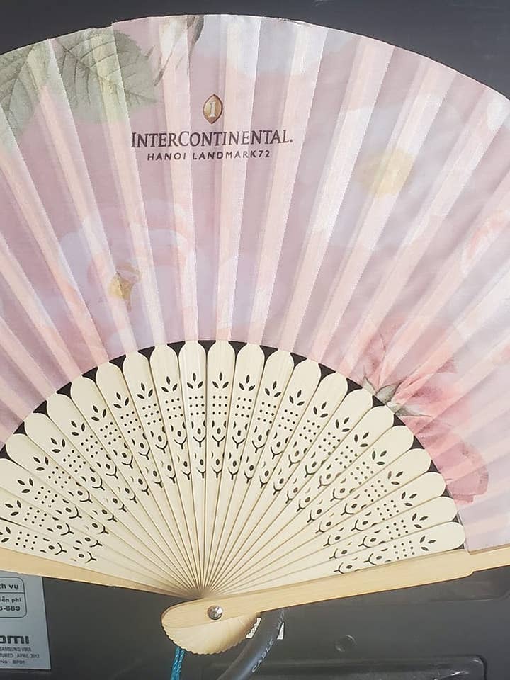 Customized Paper Folding Fan for Brand 3 for wholesale by Tonkin Handicraft