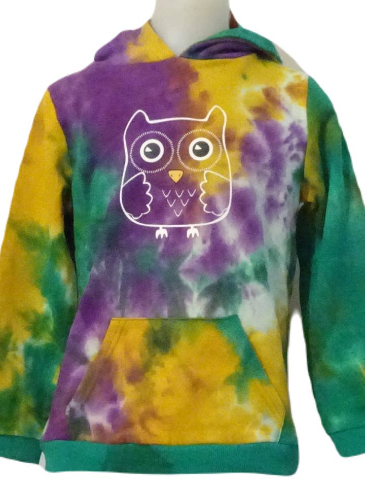Cotton Tie-dye Owl Hoodie for wholesale by Deezo kids