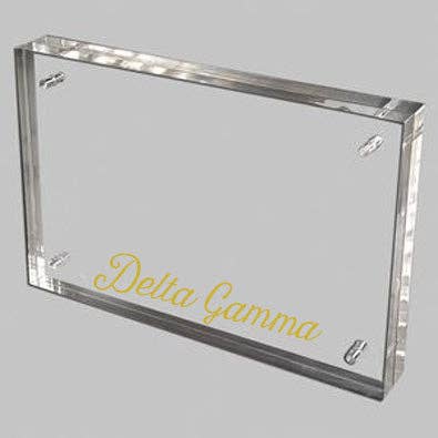 Over The Moon Greek - Wholesale Picture Frame - Sorority Acrylic Frame with Gold Foil Lettering8