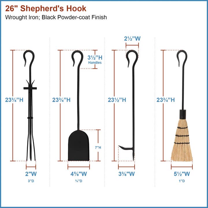 ACHLA Designs - Wholesale Outdoor ornament/decor - Shepherd's Hook III Tool Set1