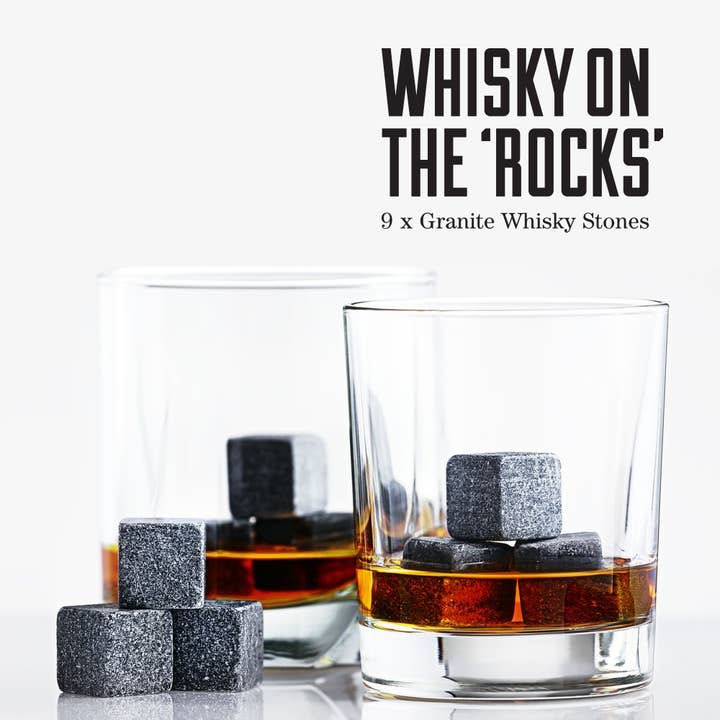 My Wholesale Warehouse - Wholesale Drink Chilling Cubes - Granite Whiskey Ice Cooler Stones (Reuseable)