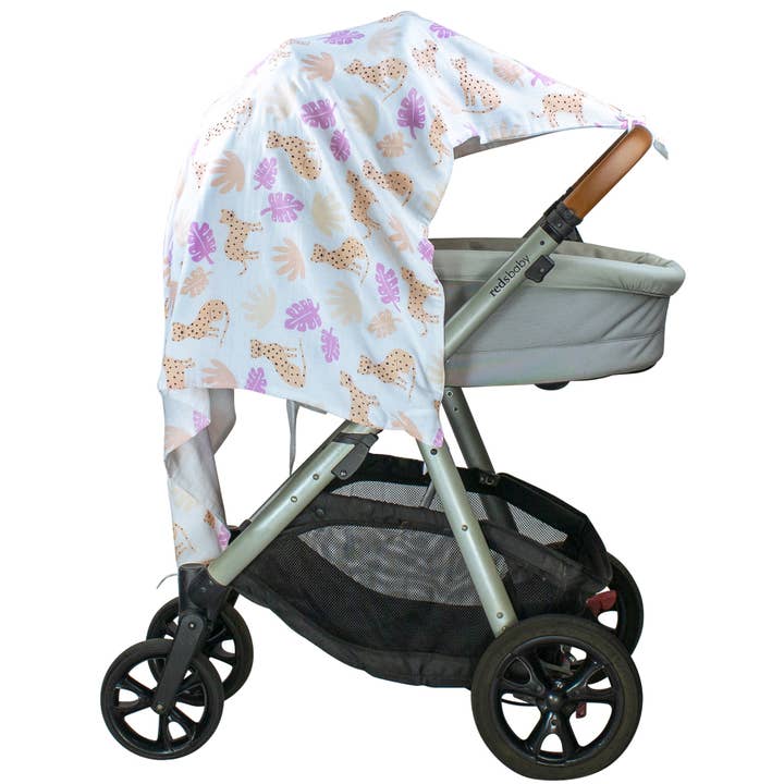 "Cloud Leopards" (Blush) Baby Sun Cover for wholesale by musluv