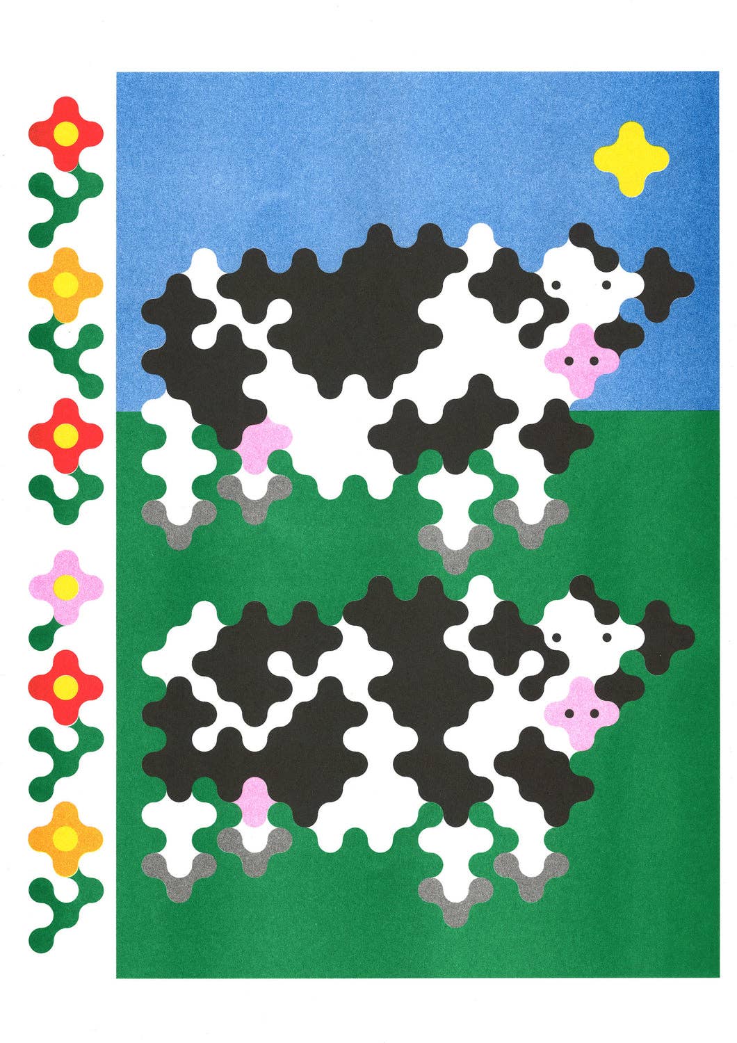 KIBLIND Atelier - Wholesale Poster - A3 poster - Joe O'Donnell - Two cows1