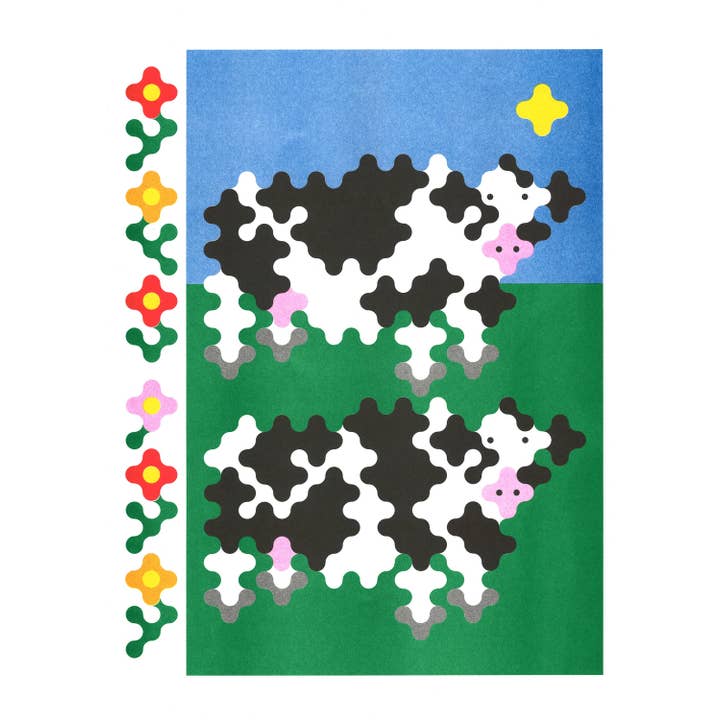 KIBLIND Atelier - Wholesale Poster - A3 poster - Joe O'Donnell - Two cows1