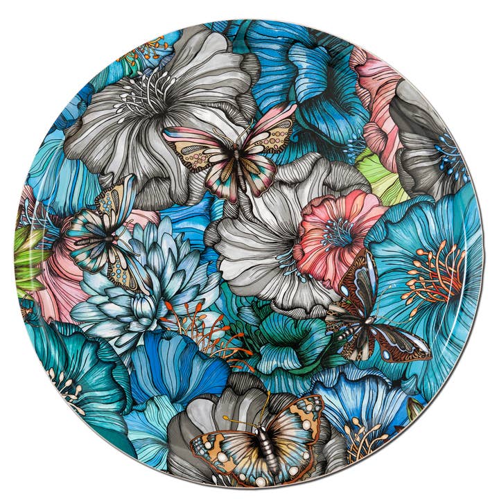 Nadja Wedin design - Vendita all'ingrosso Vassoi decorativi - Vassoio 46 cm Flower Power1