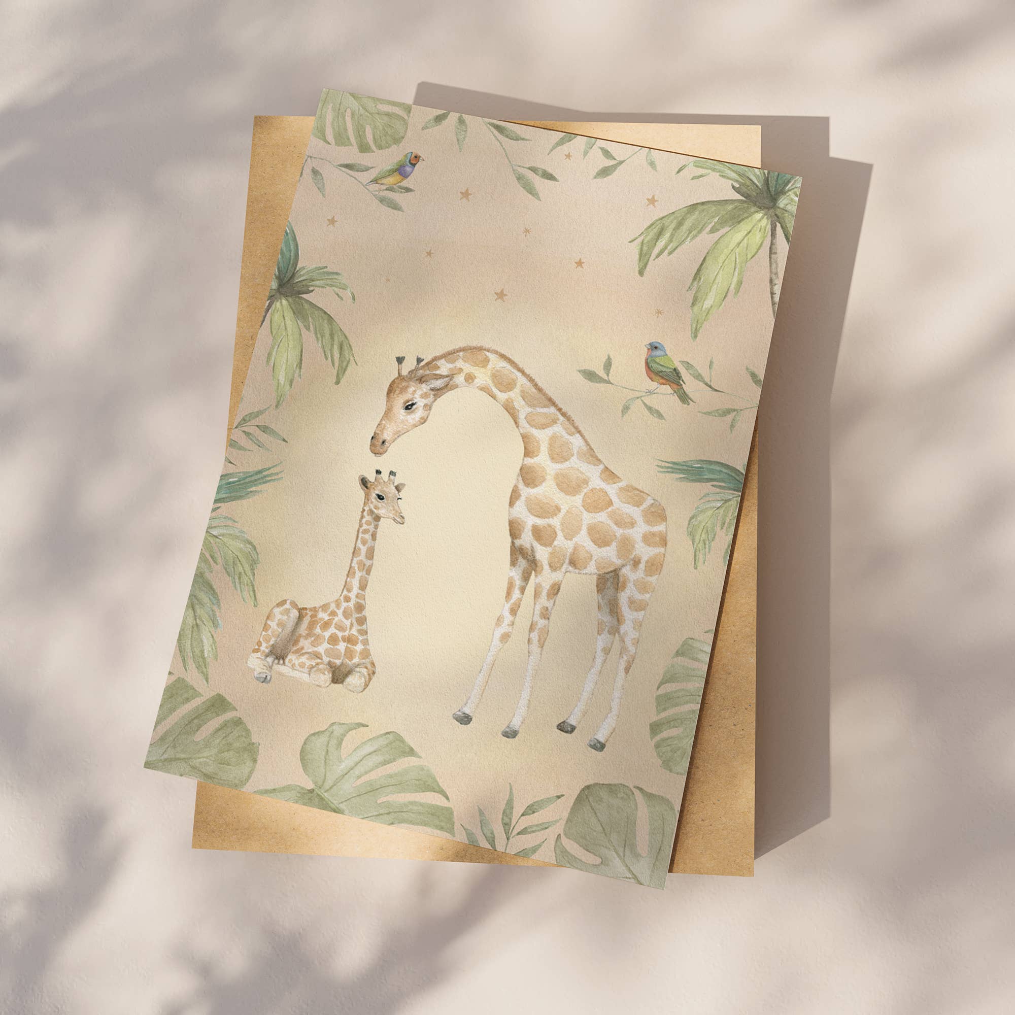 Appeloogje – wholesale Everyday greeting card – Postcard tropical giraffes1
