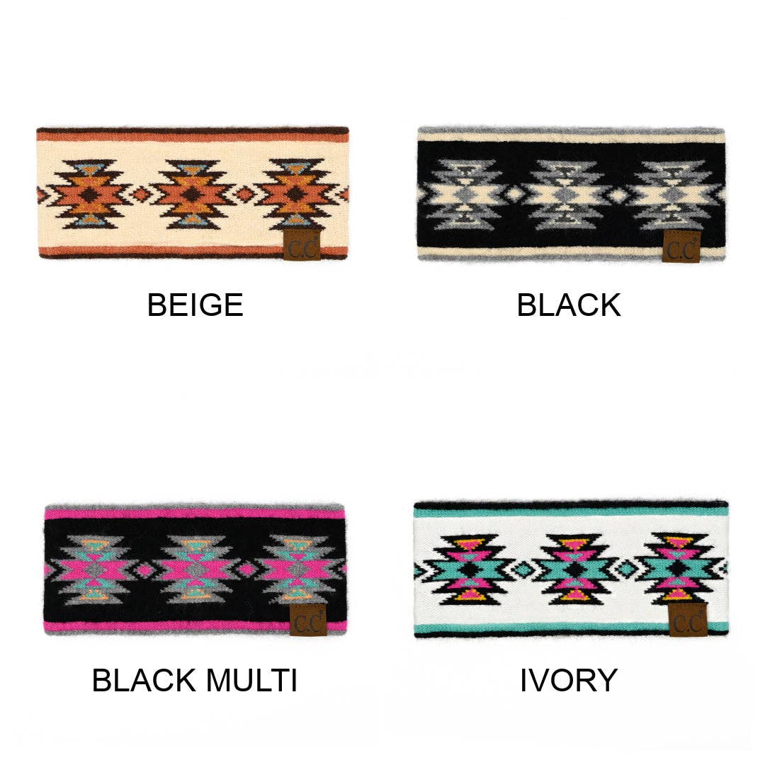 Truly Contagious - Wholesale Fashion Headband - Women's - CC Southwest Pattern Head Wrap ( HWE0030 )4