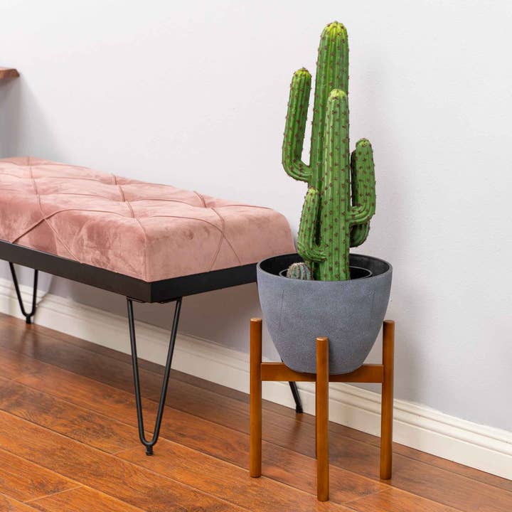 Portofino International Trading, USA - Wholesale Artificial Plant - Faux Saguaro Cactus with Plastic Pot 28"6