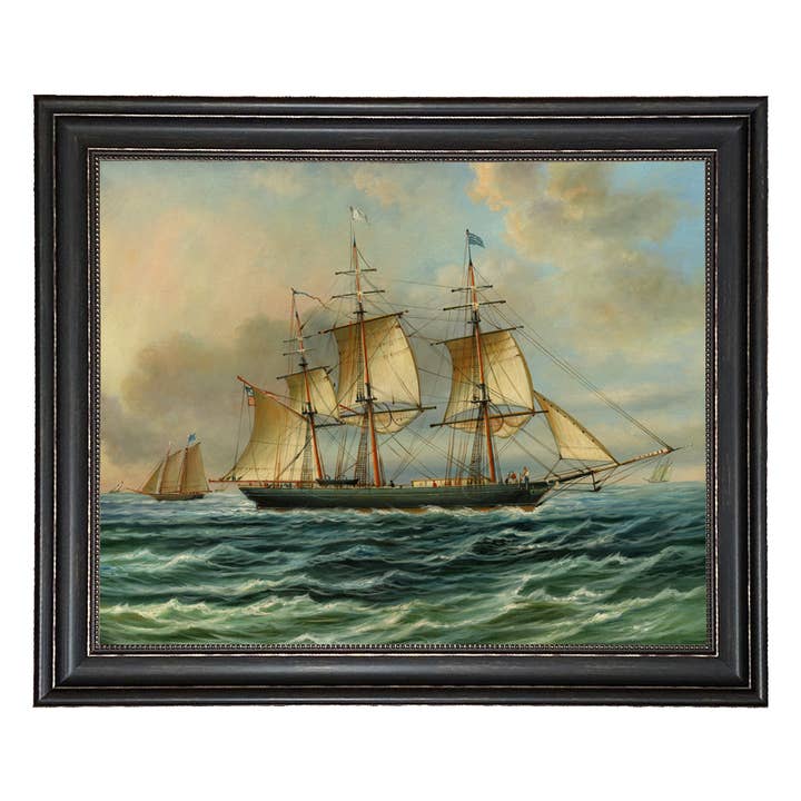 Peinture encadrée Baltimore Clipper Architect sur toile pour la vente par Madison Bay Co. - Historical Home Decor Reproductions