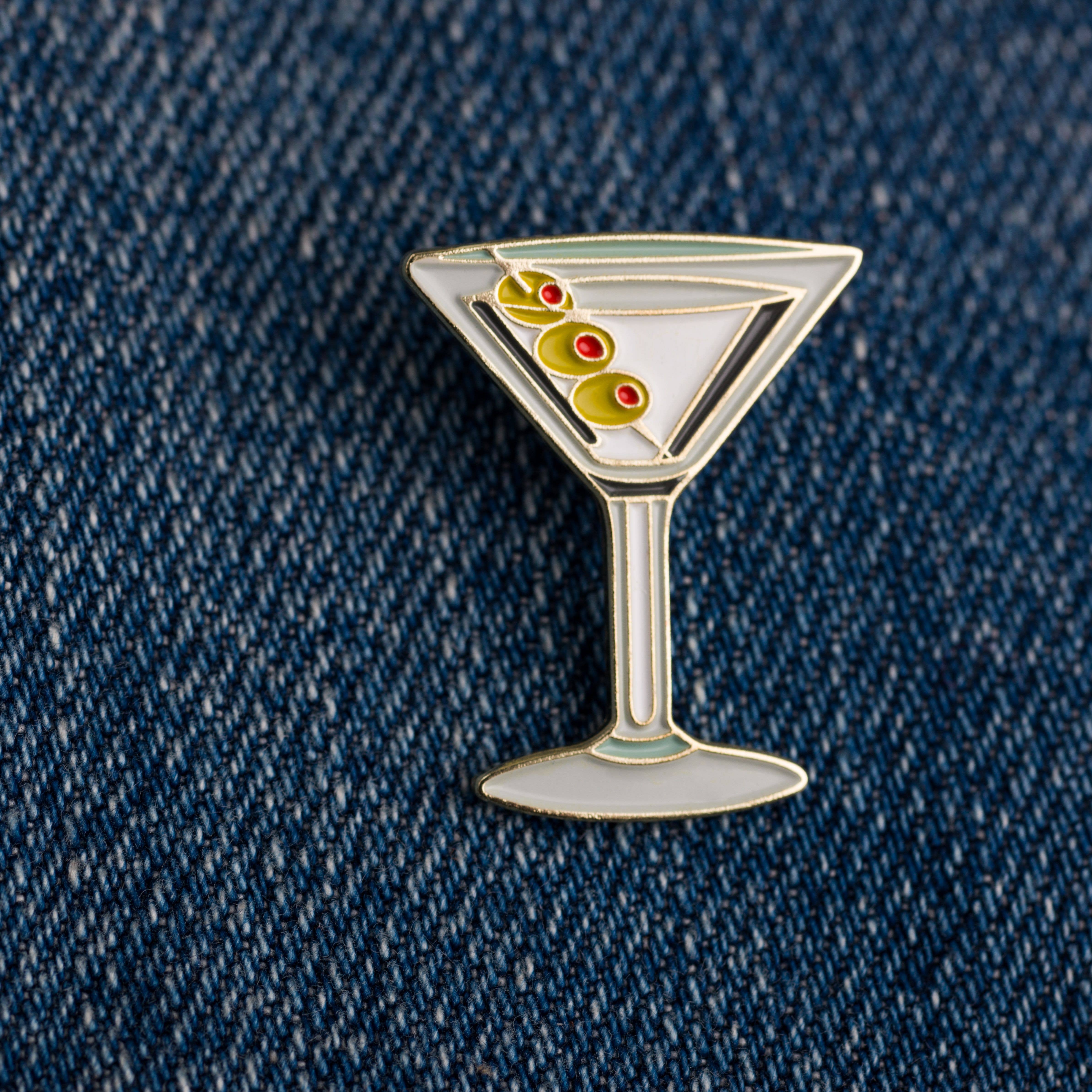 Love & Victory - Wholesale Lapel Pin/Button - Martini Cocktail PIn1