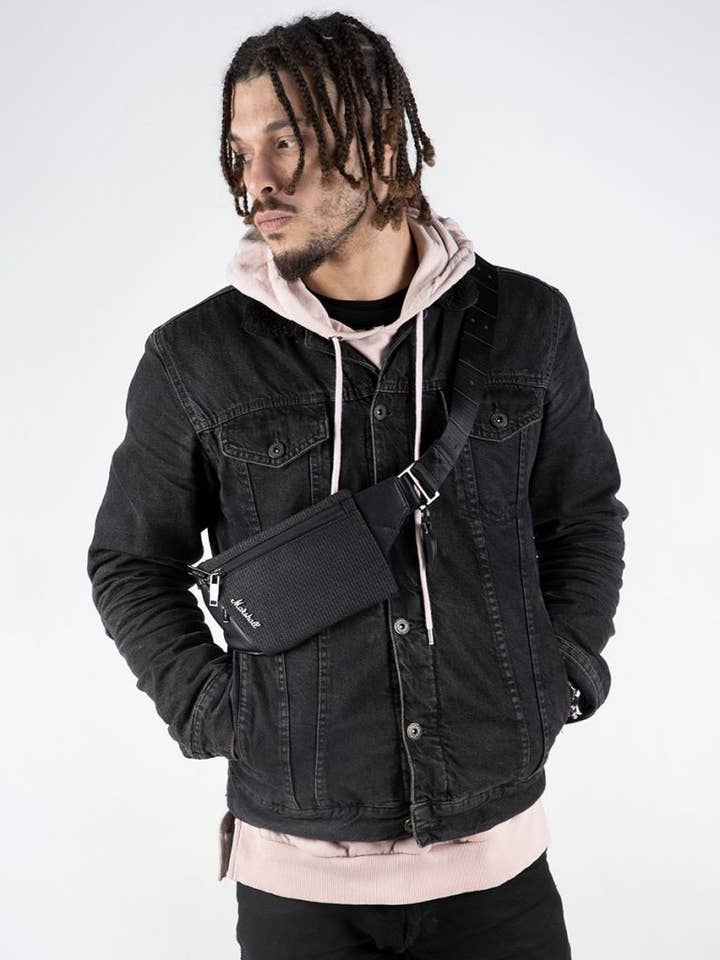 MARSHALL Waist Belt - Uptown Beltbag - Black with White Logo for wholesale by MARSHALL