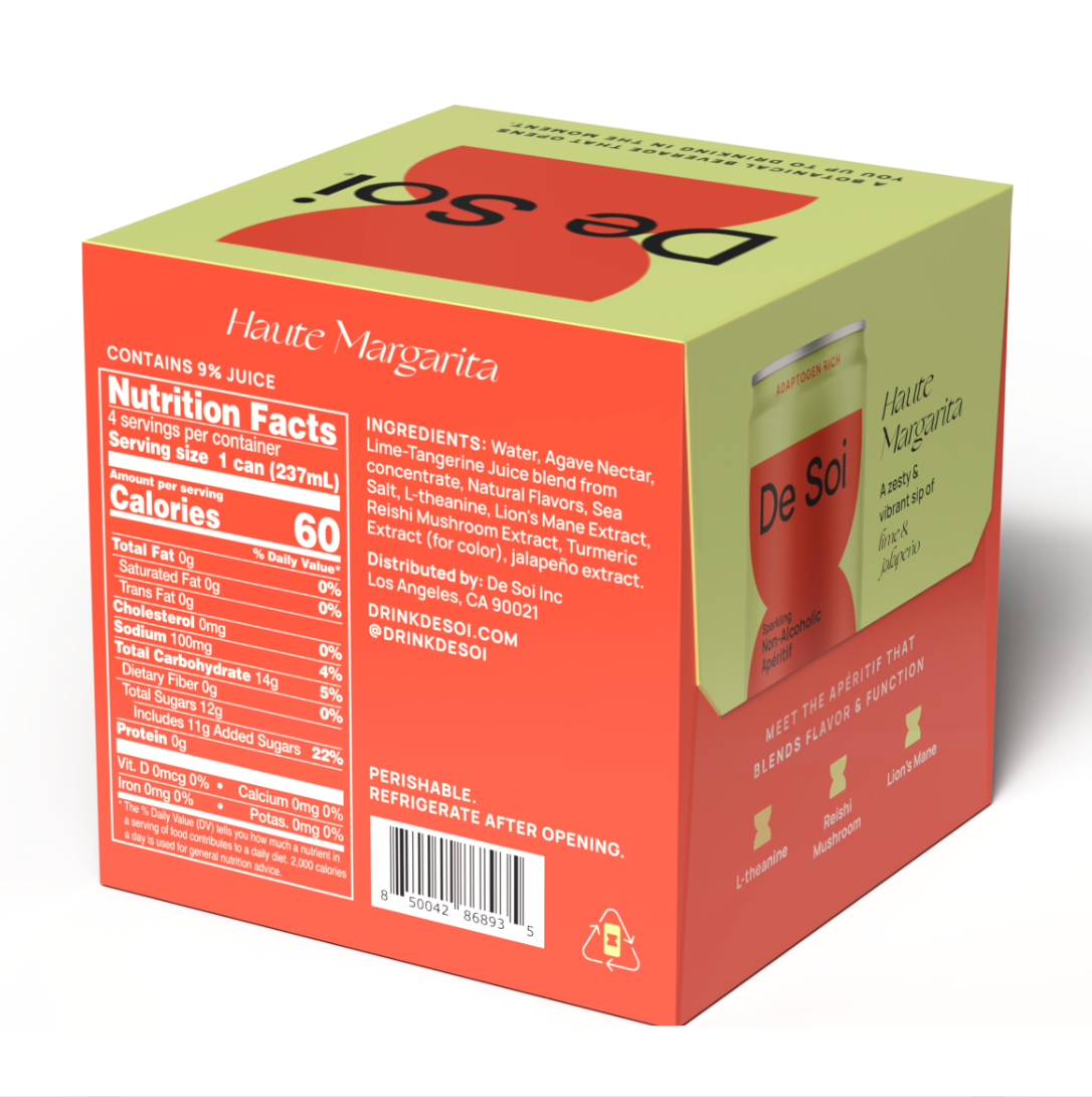 De Soi - Wholesale Non-Alcoholic Aperitif/Mocktail - Haute Margarita Cans - Master Case (24pk)1
