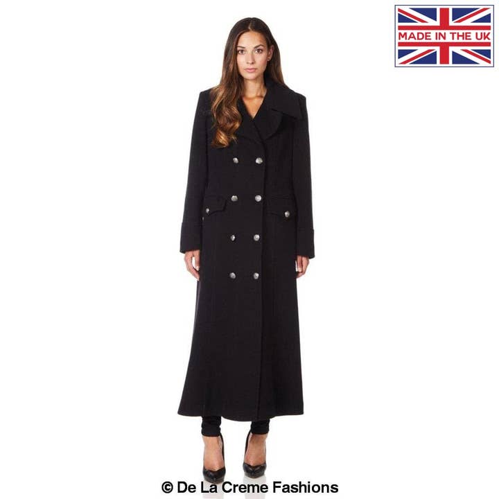 De La Creme Fashions – wholesale Coat – Women’s – Womens Wool and Cashmere Blend Double Breasted Maxi Coat
