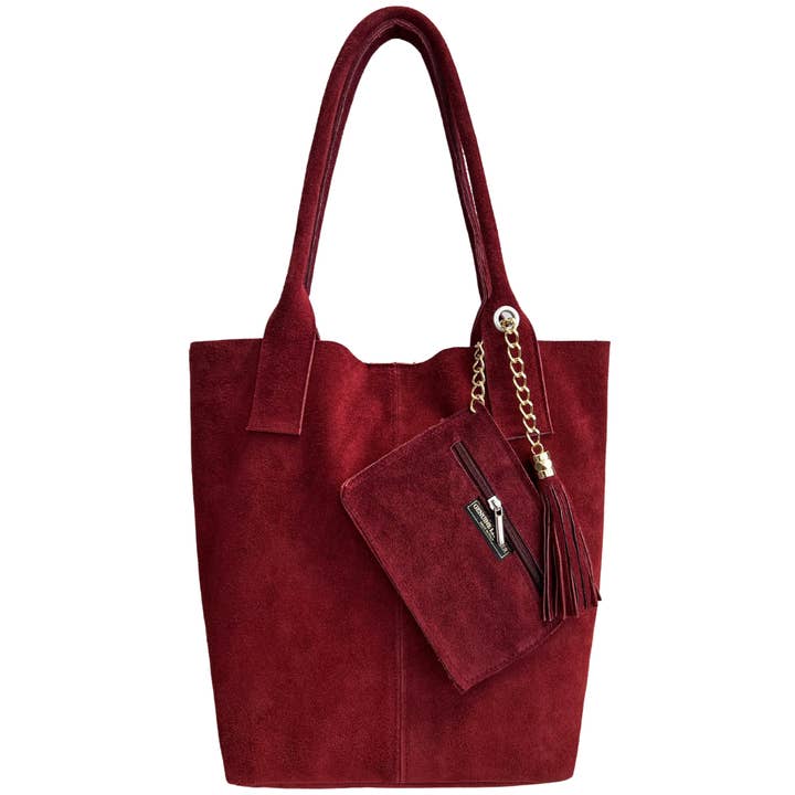 MODARNO - Wholesale Tote bag – Women's - Modarno women's shopping bag in genuine suede leather, co1