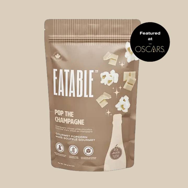 EATABLE Popcorn - Wholesale Popcorn - Pop the Champagne - Gourmet White Chocolate Popcorn