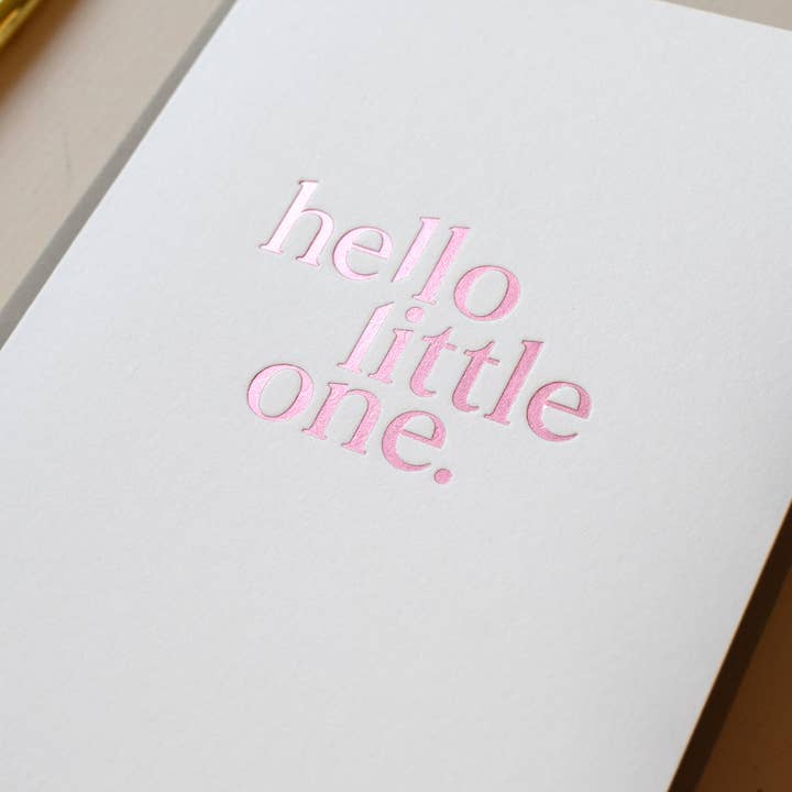 Jennifer Tune - Wholesale Baby Card - Hello Little One, Foil New Baby Greetings Card5
