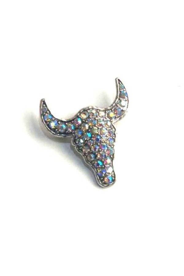 Snowing West - Wholesale Hat Accessory - Women's - WESTERN STEERHEAD AB STONE HAT PIN