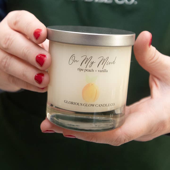 Glorious Glow Candle Co. - Wholesale Jar/Filled Candle - On My Mind 8 oz. Soy Blend Container Candle with Lid1