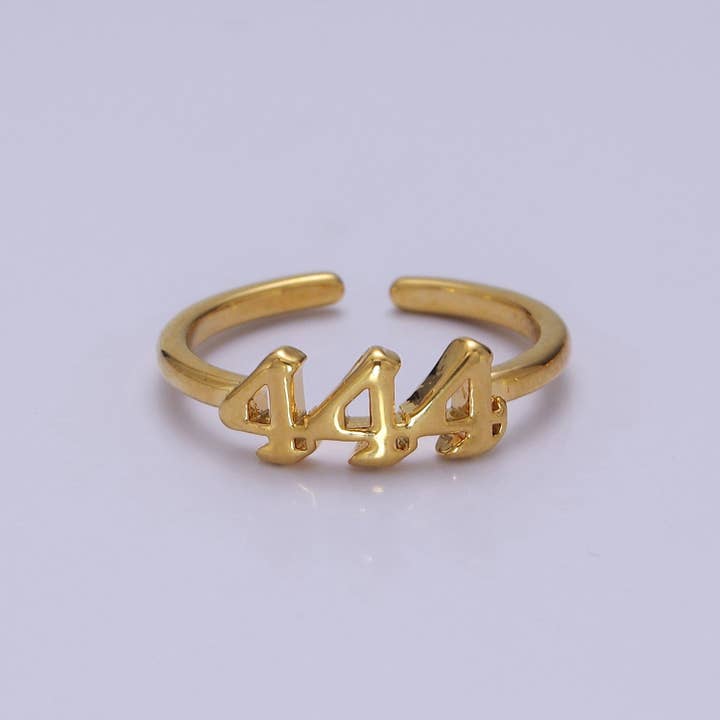 Aim Eternal - Wholesale Band/Stacked Ring - Dainty Angel Number Ring, Minimalist Gold Filled Ring Unisex3