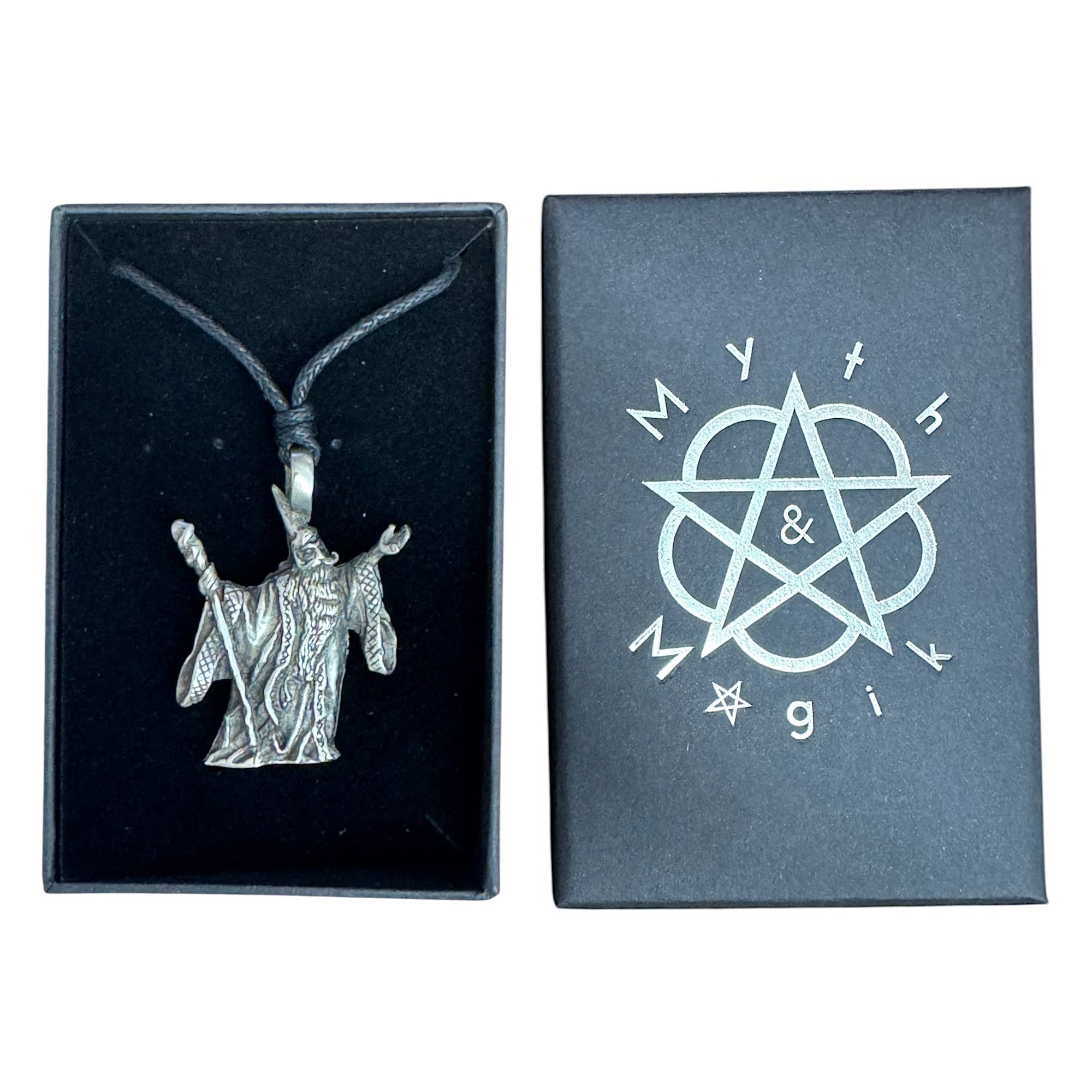 Myth & Magik - Silver Jewellery Cavern Wholesale – wholesale Pendant/charm necklace – Merlin Wizard Necklace – Adjustable Pewter Pendant (USA-DDP)3