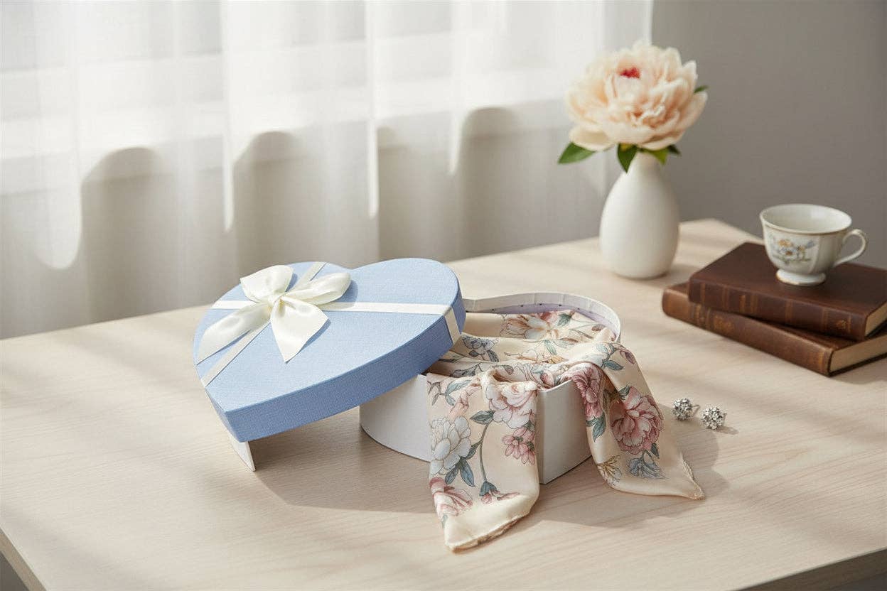 Emartbuy - Wholesale Gift box - Luxury Heart Shaped White/Blue Gift Box - Single (Sizes Available)8