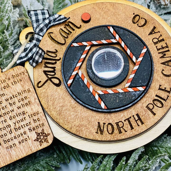 The Rustic Rose, LLC - Wholesale Ornament - Santa Cam Ornament2