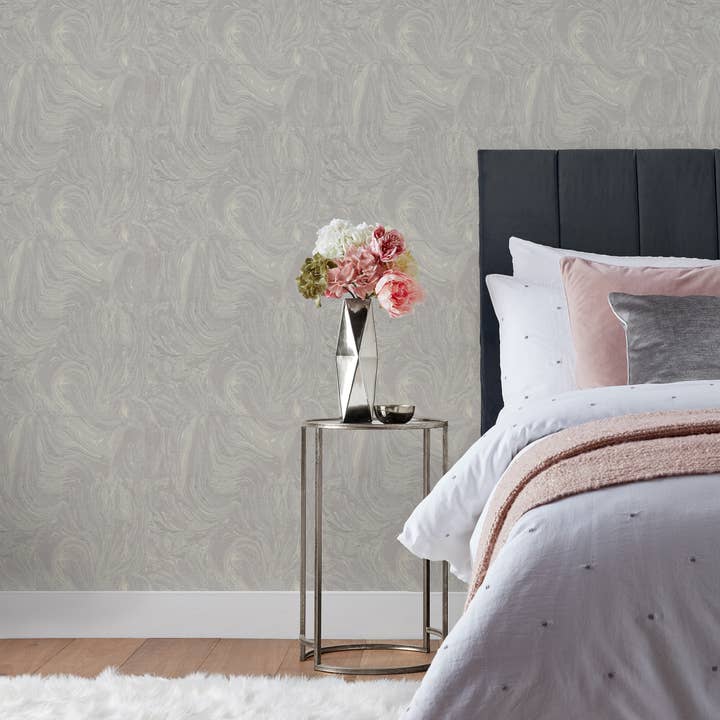 Marble Vinyl Wallpaper Grey for wholesale on Faire1