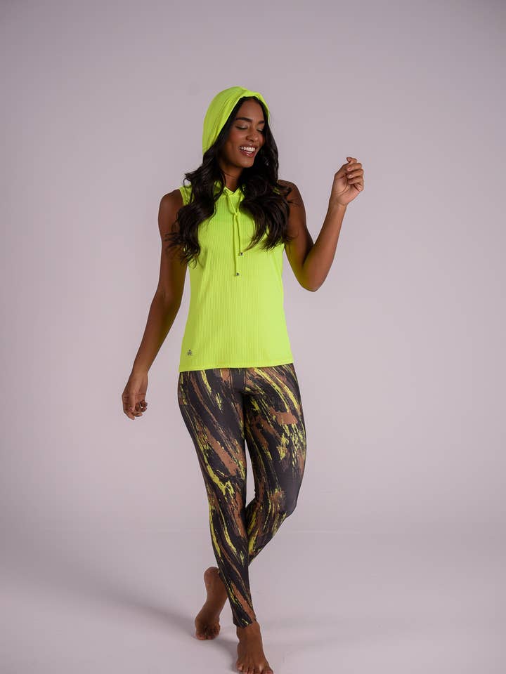 Legging Splash Pocket Amarelo por atacado de Cloud9ine Activewear