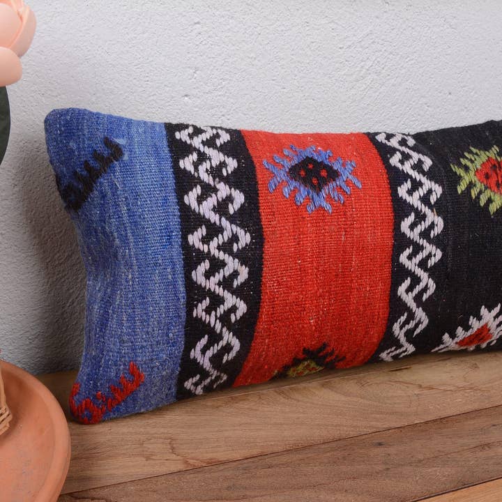 Antique Turkish Kilim Lumbar Throw Pillows for wholesale by Kilim Pillow Decors