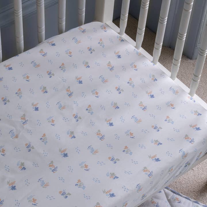 Lenzuolo con angoli per lettino in cotone biologico - Costa per la vendita all'ingrosso da parte di Avery Row