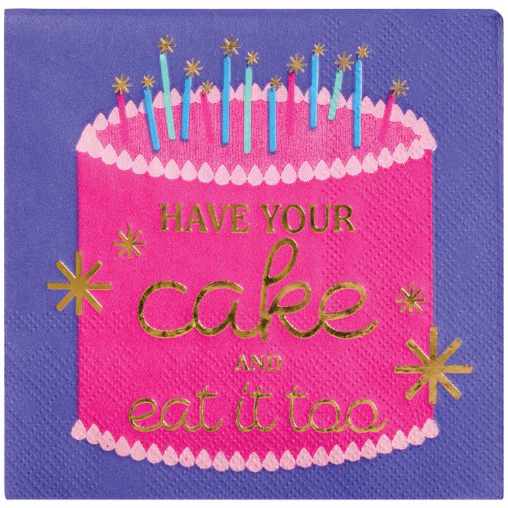 Have Your Cake Beverage Napkins for wholesale by C.R.Gibson Signature | Baby & Kids