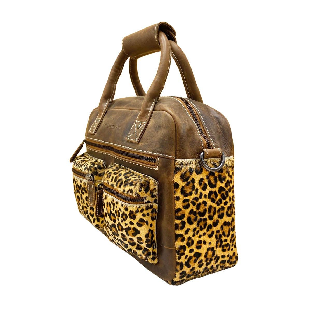 Arrigo - Wholesale Shoulder Bag - Women's - Westernbag Cognac Buffalo Leather with an Animal Print19