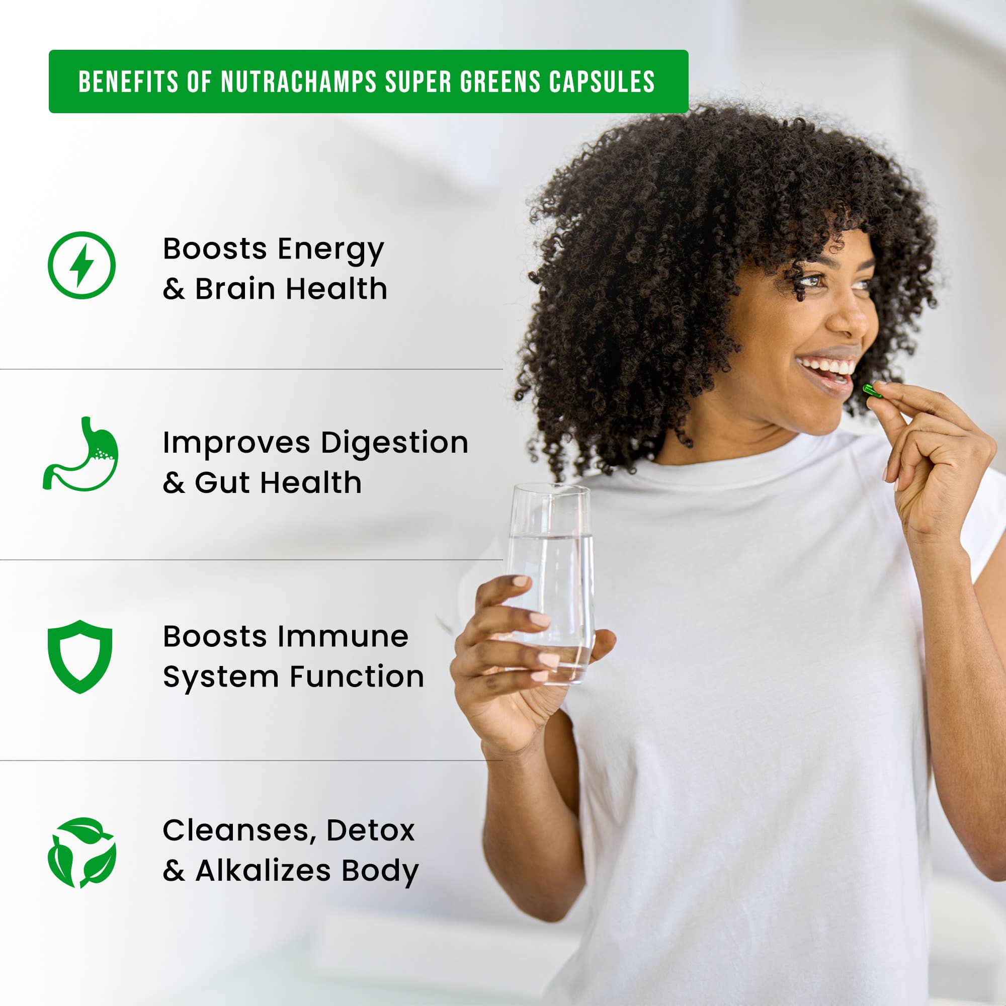 NutraChamps - Wholesale Oral Supplement/Vitamin - Super Greens Capsules - 40+ Superfoods & Greens5