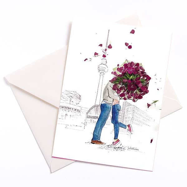 Lütteblüten - Wholesale Love Card - Verliebt in Berlin - Card with Envelope