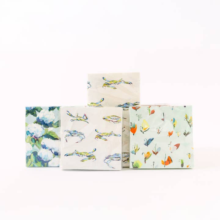 Kim Hovell Art - Wholesale Hand Towel - Guest Towel (Set of 12) - Bay Blues