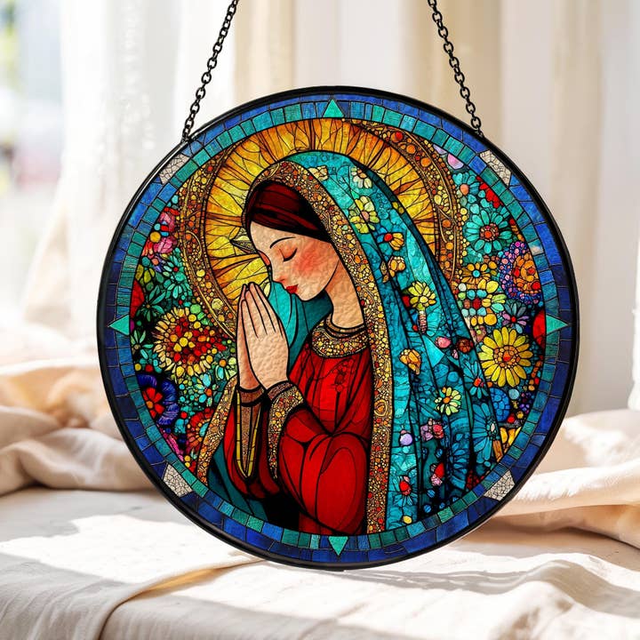 NVC Ecommerce LLC - Wholesale Suncatcher - Virgen De Guadalupe Suncatcher, Religious Window Decor1
