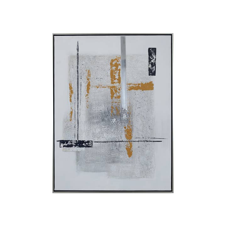 Cuadro pintado a mano «Negro y amarillo 1 60x80" para venta al por mayor de AGAVE S.R.L.