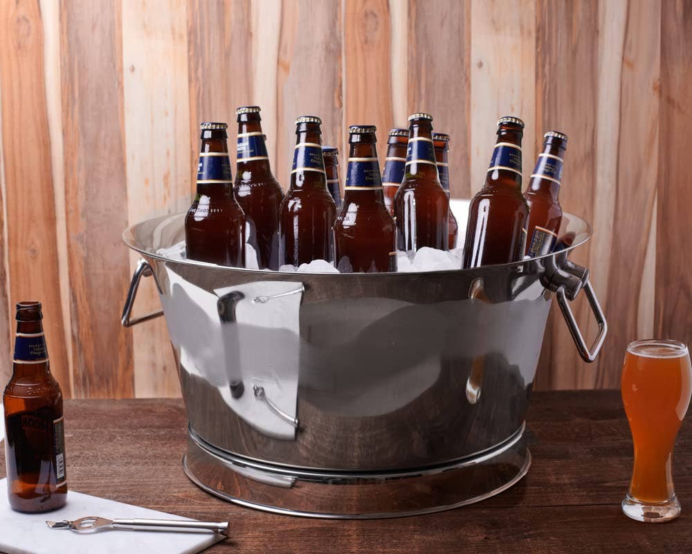 Sol Living - Wholesale Bar Tool - Ellender Stainless Steel Beverage Tub, 6.5 Gallons8