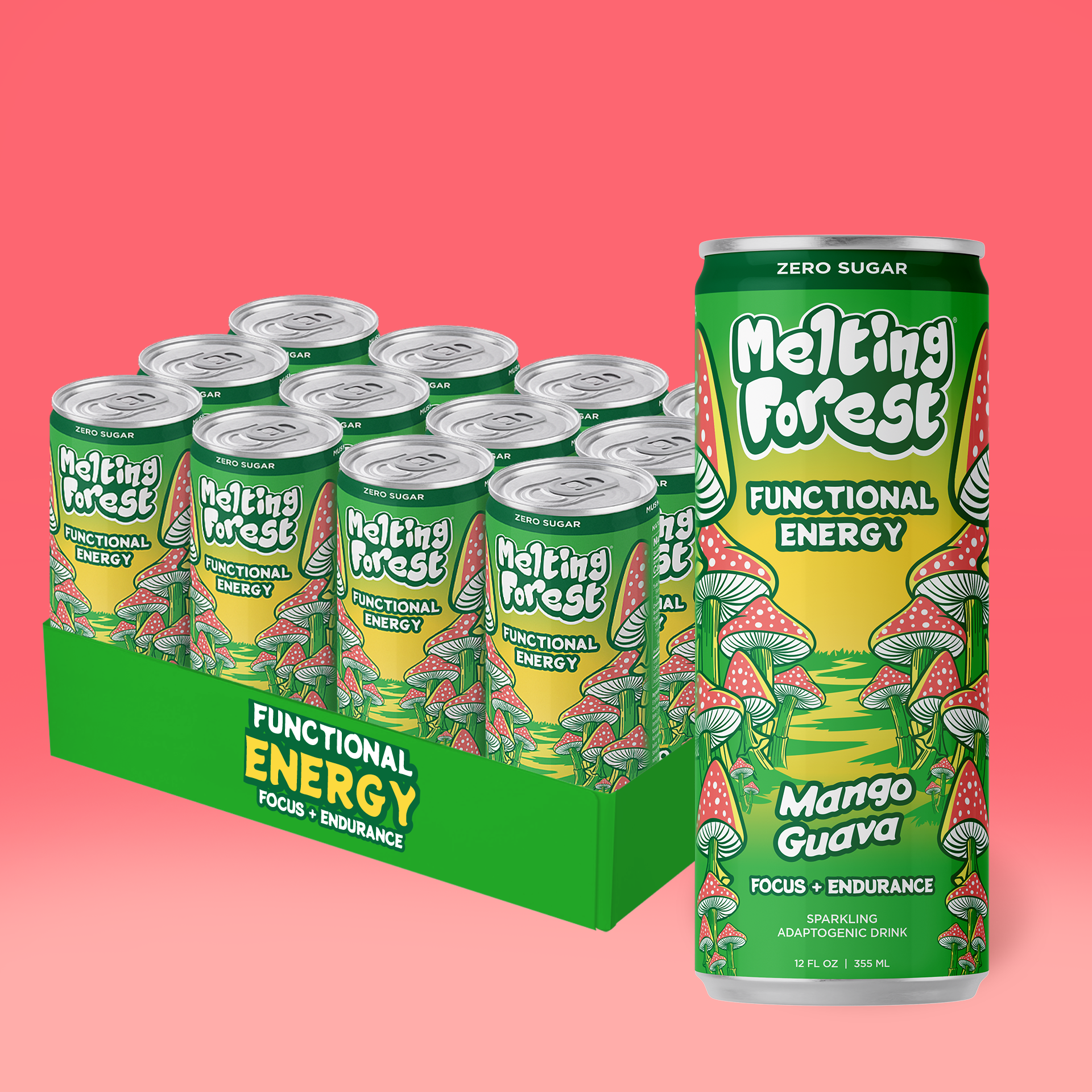 Melting Forest – Engroshandel Sports-/energidrik – Melting Forest svampe energidrik | Mango Guava | Adaptogen13