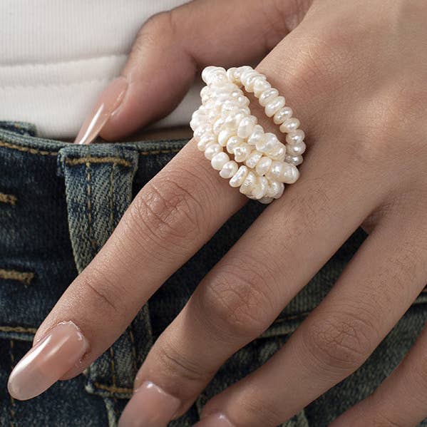 Layered Twine Split-Joint Rings Accessories for wholesale by MoodGold