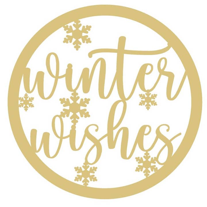 Estilo de recorte de madera sin terminar de Winter Wishes 1 para venta al por mayor de Diverse Woodworking