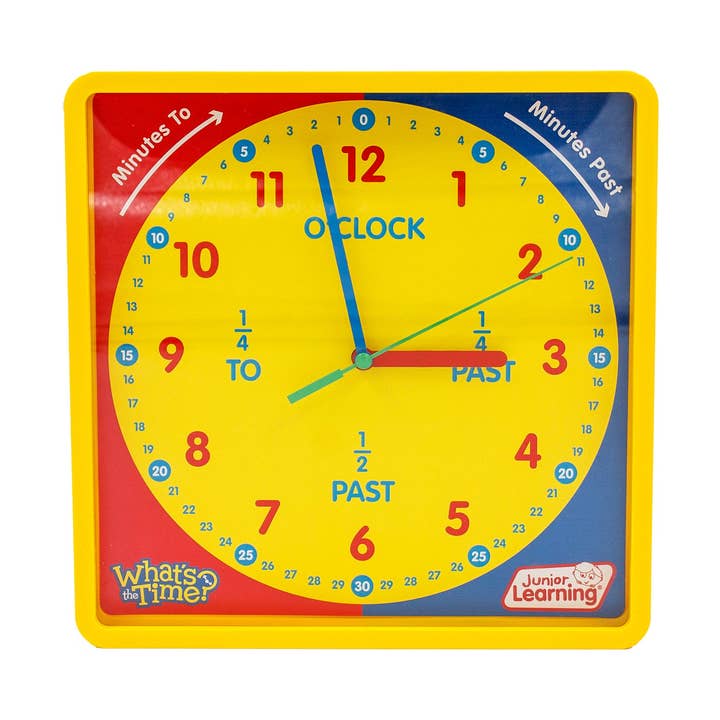 Reloj de aula: ¿Qué hora es? para venta al por mayor de Junior Learning Inc.