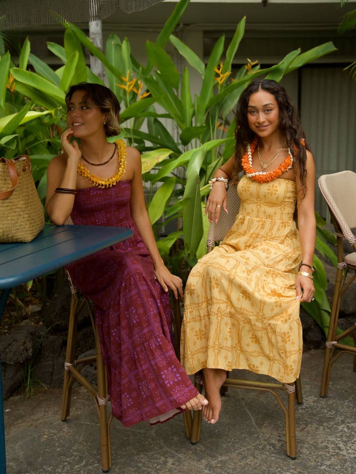 EHA Culture - Wholesale Dress - Women's - Pua Kenikeni Glow - Maile Dress5